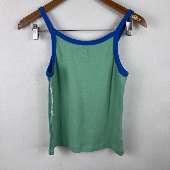 MOTHER The Open Arms Tank Top Neptune Green and Blue Aster - Picture 7 of 7